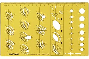 Traceease Ring Half Round Type Jewelry Templates Drafting Tools Jewellery Designing Stencils