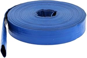 HUGGY TUYAUX Manguera Plana de Suministro Ø 38 mm (1 1/2'') Azul - Longitud 50 Metros