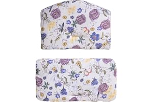 hauck Sitzkissen für Alpha+, Beta+ & Arketa Holzhochstuhl Highchair Pad ab 6 Monaten, Anti-Rutsch Noppen, Einfache Befestigung mit Druckknöpfen, Maschinenwaschbar (Beige Floral)