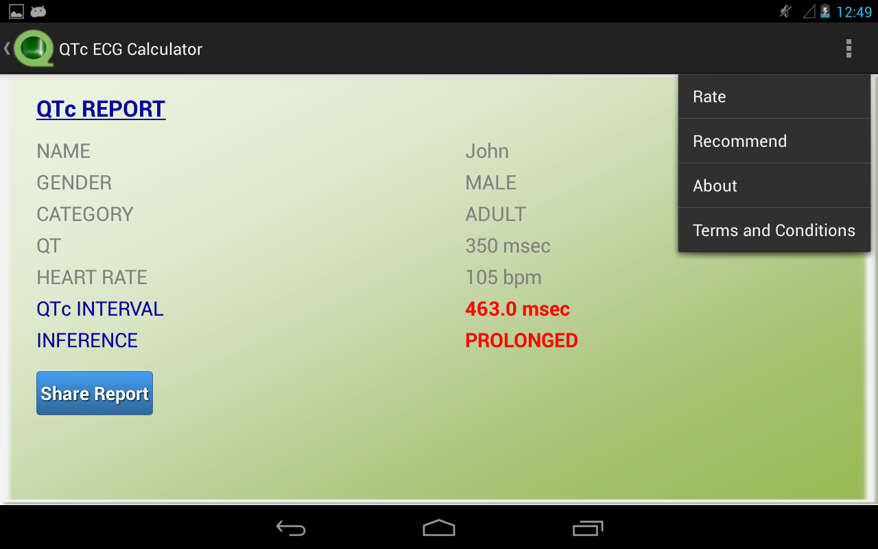 QTc ECG Calculator Amazon.it App e Giochi