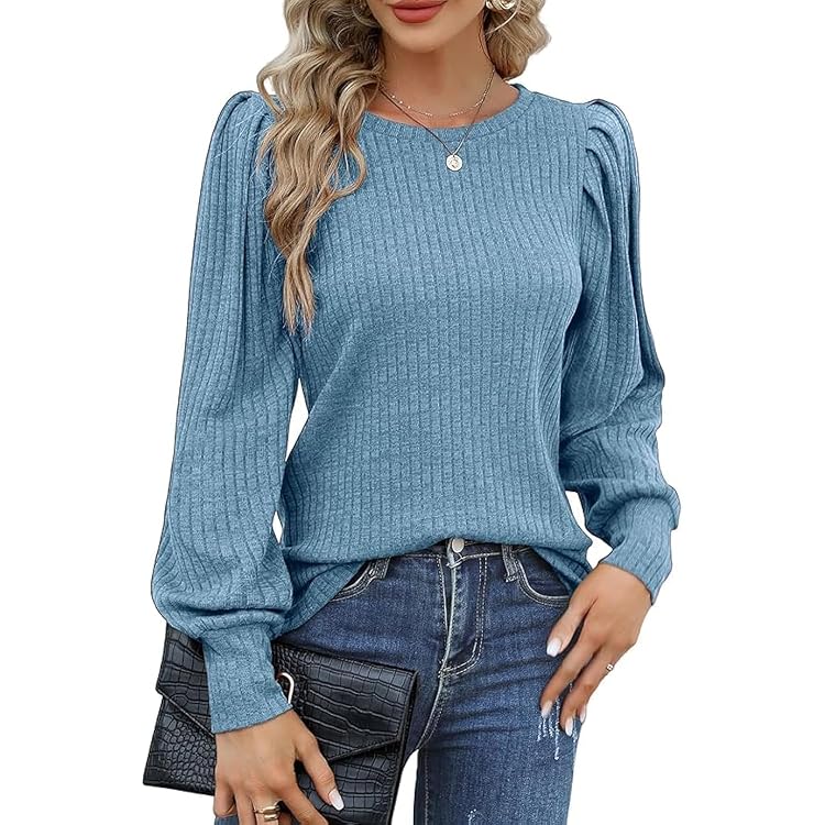 Pull Femme Hiver Col Rond – Sweater Chaud Manches Longues En Laine Douce | Style Vintage Décontracté Pour Automne Et Hiver - 4