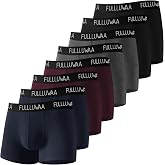 Fullluwaa Boxer Man Pack 8, Stretch Cotton, Soft, Tagless | Pack Men's Boxer Briefs, Breathable and Comfortable, Fine Seams,