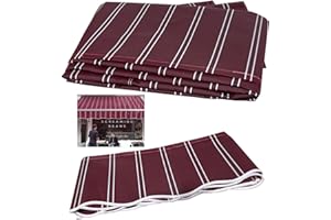 CekoCk Recambio de Tela para Toldo de Jardín Retráctil Toldo de Poliéster Impermeable Lona de Toldo para Exterior Toldo de Protección Solar para Cubierta Patio Playa(Size:3x2.5m,Color:Rayas)