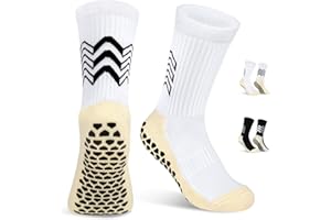 VOBUKE Calzettoni Calcio Bambino 2/3 Paia Calze Grip Calcio Bambina Calzini Antiscivolo Bambino Elastiche Cotone Calze Sportive Basket per Ragazzi Ragazze 5-12 per L'allenamento, Basket, Corsa, Sport