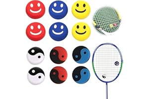 Exbrith 12 Pièces Amortisseur Tennis Vibrations, Amortisseur De Raquette, Tennis en Silicone Amortisseur, pour Raquettes de Tennis, Raquettes Badminton, Raquettes Squash, Réduit Vibrations Raquette