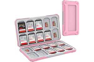 HEIYING Custodia per Schede di Memoria SD/TF, Custodia Portatile per Schede SD Compatibile con 20 SDXC SDHC e 20 TF Slots per Scheda