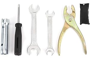 Zestaw narzędzi do naprawy motocykla, zestaw narzędzi do naprawy motocykla, uniwersalny zestaw narzędzi do naprawy motocykla Qiilu Klucz metalowy + śrubokręt + szczypce + zestaw nasadek do świec zapłonowych