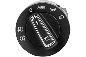 KUULEYN Interrupteur chromé de capteur de phare automatique, pour Golf/MK4/Sharan/New Beetle/Alhambra/Octavia/Fabia/Passat B5 popular