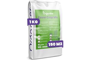 Engrais Vert - Mélange De Graines 10 Variétés (1 Kg - 150 M2) - Amendement De Sol - Contient Du Niger - Seigle D'Hiver - Graines De Phacélie - Engrais Vert - Avoine Japonaise - Organifer