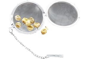 XEIHUUL Passoire À Boule De Thé - Infuseur À Thé En Acier Inoxydable, Boule À Thé En Maille D'acier Inoxydable Avec Chaîne, Thés Passoires À Thé En Forme De Boule