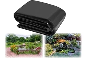 MMCUBE Bâche pour Bassin Jardin noir 3x6m 5x9m 6x9m 7x20m 9x9m 10x12m - HDPE (0.2mm) Liner Bassin Exterieur - Revêtement de bassin pour poissons/plantes pour bassins à koïs ( Color : 0.2MM Thick , Size : 5x7