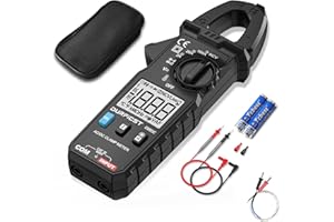 Pinza Amperimétrica, DURFICST AC/DC Pinza Amperimétrica, Autorango 100A 600V NCV Alta Precisión, Pinza de Corriente de Fuga Digital Portátil con Resistencia, Capacitancia, Diodo, Salto de Línea