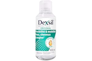Dexsil Original Silicium Organique Solution Buvable Complément Alimentaire à Base d'Ortie/Silicium pour Souplesse/Peau/Cheveux/Ongles, 500 ml