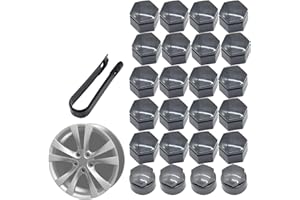 ZYNCUE 20Pcs Wheel Nut Caps 22mm, Grey Wheel Bolt Nut Caps Covers with 4pcs Grey Locking Cap & Removal Tool Kit for Vauxhall Insignia-1 Set