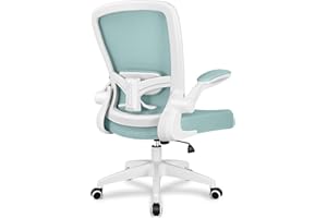 FelixKing Office krzesło biurowe z regulowanymi podłokietnikami i podparciem lędźwi, siatkowe krzesło wykonawcze z regulacją wysokości i funkcją kołysania, krzesło komputerowe 300LB (jasnoniebieskie)