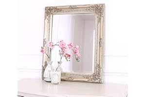 Select Mirrors Rhone Wall Mirror – French Vintage, Antique Baroque Style - 50cm x 60cm (Antique Champagne)