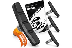 ‎LOEVELOSI LOEVELOSI V-Brake Bremsbeläge Fahrrad 2 Paar Bremsklötze Fahrrad Bremsbacken 60 mm für V-Bremse Fahrradbremsen 4 Stück Fahrrad-Bremsbeläge Bremsschuh Set Vorne & Hinten Fahrradbremsbacken Bremsgummi