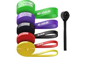 POWER GUIDANCE Pull up Bands Resistance Bands Set Workout Exercise Loop Bands 5 Levels for Powerlifting, Muscle Strength, Pilates Resistance Training