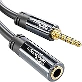 KabelDirekt &ndash; Kırılmaz metal g&ouml;vdeli kulaklık uzatma kablosu &ndash; 3 m (uzatma, oyun kulaklıkları veya mikrofonlu kulaklıklar i&ccedil;i