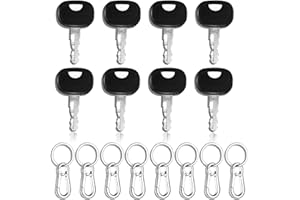 MHYMX Baumaschinen Schlüssel Set, 8 Stück 14603 Zündschlüssel Ersatzschlüssel mit 8 Schlüsselanhänger Bagger Schlüssel Set Schlüsselrohling für Traktoren Kleinbagger Gabelstapler Stapler Radlader