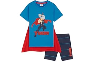 Marvel Avengers Pigiama Bambino Pigiama Spiderman Black Panther Captain America Pigiama Corto Bambino Estivo in Maniche Corte e Pantaloncini Gadget Ufficiale