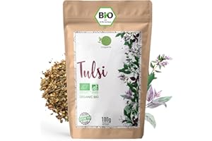‎ORIGEENS ORIGEENS BIO TULSI 100g - Indisches Basilikum, getrocknete Blätter - Bio Tulsi Tee lose ohne Teein - Anti-Stress Ayurveda Tee, Holy Basil Tea