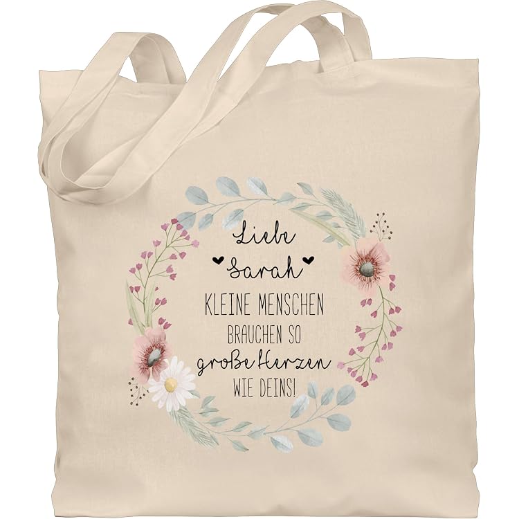 Shirtinstyle Turnbeutel – 'Lieblings Erzieherin' Dankesprüche – Abschiedsgeschenk Für Kita, Kindergarten, Schule – 12 Liter, 100% Baumwolle
