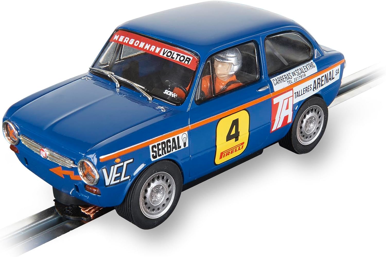 SCALEXTRIC - Vehículo de Carreras Advance - Coche Slot - Escala 1:32 (Seat 850 E - Anton Guasch - Arrabassada '72)
