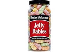 Jelly Babies Sweets - (605g) Original Retro Jelly Babies Sweets Gift Jar By Bentley & Ackerman's Sweet Shop.