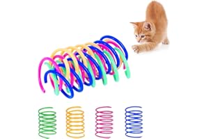 ZENVALY Giocattolo a Molla per Gatti, Durabile Giocattoli Interattivi per Animali Domestici, Colorato Molle a Spirale, 20 Pezzi
