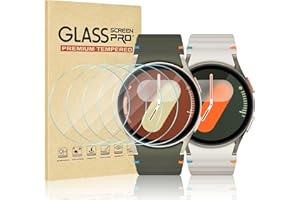 Vozehui 6 Pack Screen Protector for Samsung Galaxy Watch 7/6/5/4 44mm, High Definition Tempered Glass, 2.5D Ultra-Thin, Touch Sensitive, Easy Installation, for Samsung Galaxy Watch 7/6/5/4 44mm
