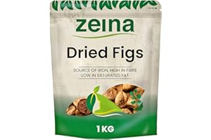 ZEINA LOVE OUR FOOD Zeina Dried Figs Turkish Lerida Variety (1Kg) - Naturally Gluten Free and Vegan Approved High Fibre Healthy Snack