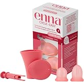 enna Cycle Easy Starter Kit Menstrual Cup | 2 x T. XS+S Cups with | With enna Box Steriliser | Up to 12 Hours Protection | Me