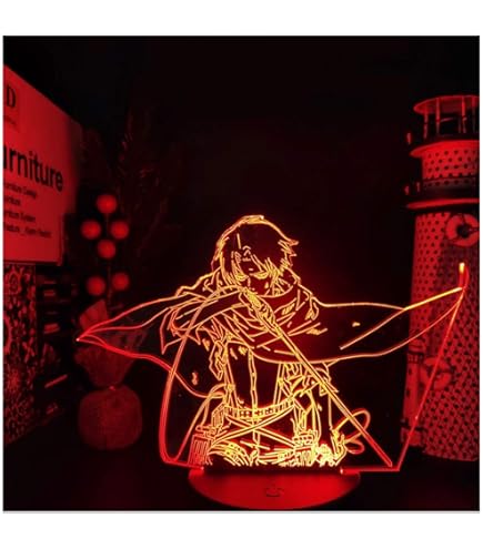 QJIRZB FNAF Lámpara De Ilusión 3D FNAF Luz Nocturna FNAF Seguridad Breach Luz Nocturna, 16 Colores Cambiantes, Lámpara De Decoración Con Control Remoto Para Regalos De Niños (F