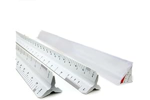 Liquidraw Imperial Triangular Scale Ruler 12", Architectural