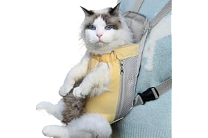 GOMICE Mochila para Mascotas para Gatos,Mochila transportadora para Gatos - Portador de Pecho para Gatos Legs out | Mochila para Cachorros Head-out, transportador Delantero y Trasero para Perros