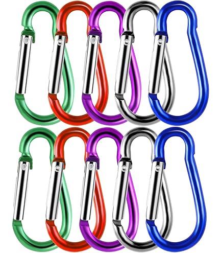 Sifflet De Survie 30Pcs Premium 5cm Aluminium Mousqueton Set, Multifonction Mini Mousqueton Petit