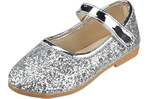 QUNUNOIRE-Prinzessin Schuhe Mädchen Glitzer Schuhe Kinder Pailletten Cosplay Schuhe Partys Hochzeiten Klett Sandalen Elegante Mädchen Schuhe