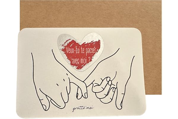 Demande Pacs ( Veux Tu Te Pacser Avec Moi ? ) Carte à Gratter Demande de Pacs Originale ✯Fabriqué en France✯ Cadeau Original Couple Annonce Pacse pour Papa Maman Projet Pacte Civil de Solidarité