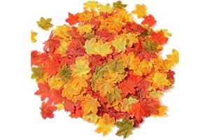 ZKSXOA 100 Piezas de Hojas de Arce Artificiales de otoño,Planta de Hoja de Arce simulada,decoración de Fiesta de Bodas en el Aula Interior para Bodas,Accesorios de Escena fotográfica,Fiestas de otoño