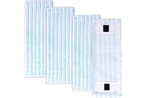 WISETEN 4 Sztuk Wycieraczek Podłogowych do Clean Twist M Ergo 2.0, 2 Rodzaje systemu z mikrofibry, zamiennik do wszystkich podłóg, efektywna absorpcja wody, silne odkażanie