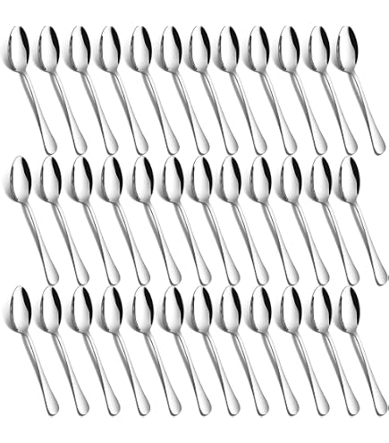 4 Cucchiaini Da Caffè In Acciaio Inox 18/10 | Cucchiaini Da Bistrot Ergonomici 12 Cm, Robusti E Lucenti, Ideali Per Espresso, Dessert O Ghiaccio