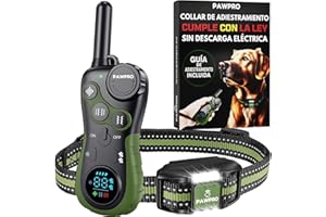 PAWPRO Collar de Adiestramiento, Conforme Nueva Ley Española de Bienestar Animal, Alcance XXL 3 km, Modo Luz Nocturna, BIP Vibración Boost, Apto para Todos los Perros, Resistente al Agua (1 Collar)