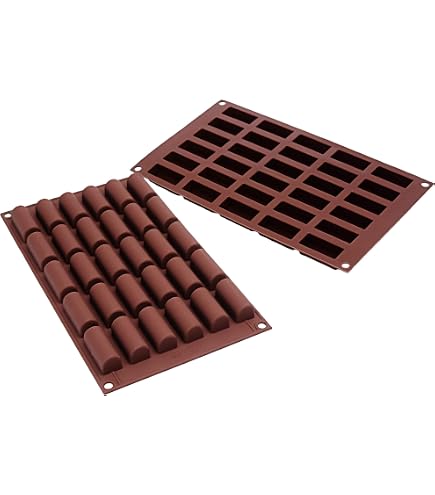Silikomart GARDINO Silikonformen: 2-teilig (40x25mm & 40x49mm), Für Kuchendekoration & Pâtisserie