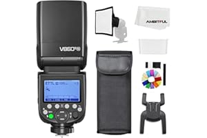 Godox V860III-N TTL 2.4G GN60 HSS Camera Flash with 10-Speed Adjustable Modeling Light, One-Key Switch TTL+2600 mA, Extremely Fast Recovery Lithium Battery Speedlite for Nikon (Godox V860III-N)