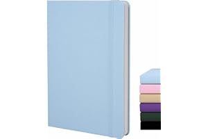 BEINUSHOR Dot Journal A5 Carnet de notes à pois avec papier épais de qualité supérieure 120 g/m² avec journal à pointillés en cuir végétalien 160 pages Couverture rigide Poche intérieure pour journalisation,