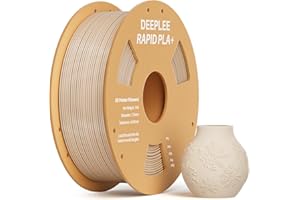DEEPLEE Filamento PLA Plus Rapid de 1,75 mm, Filamento PLA+ de Alta Velocidad Hasta 600 mm/s, Precisión Dimensional +/- 0,02 mm, para Mayoría Impresoras 3D FDM, Beige 1KG