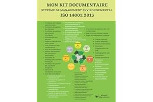 MON KIT DOCUMENTAIRE SYSTÈME DE MANAGEMENT ENVIRONNEMENTAL ISO 14001:2015: Préétabli par les chapitres selon la norme ISO 14001: 2015-contient toute ... Management Environnementale + un manuel SME