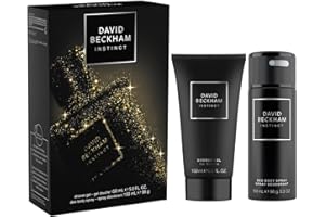 David Beckham Instinct Giftset For Him including Shower Gel 150ml and Deodorant Body Spray 150ml