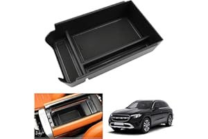 ‎GAFAT GAFAT Kompatibel mit Mercedes-Benz GLC X254 2023 2024 2025 Mittelkonsole Aufbewahrungsbox, GLC 2023 2024 Armlehne Organizer Tray, GLC X254 Zubehör (Schwarz)